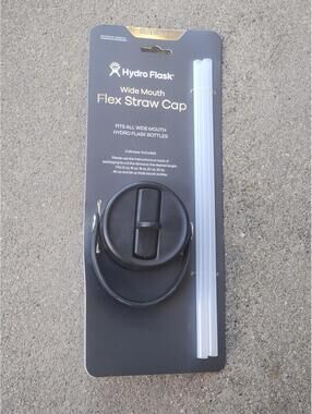 Straw Lid for Hydro Flask Wide Mouth Water Bottles Top Lids with Black